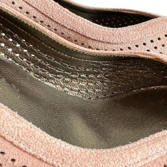 Stuart Weitzman Perforated Suede Heels in Pink Rose Nuinvited 6 - Picture 10 of 16